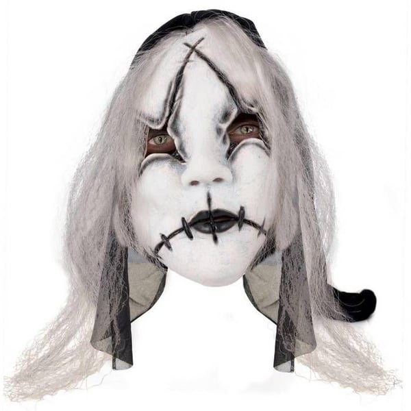 Mask docka av ondskefull skräck vuxen - LILLA CLOWN - REF/19473 - Halloween - Svart och Vit