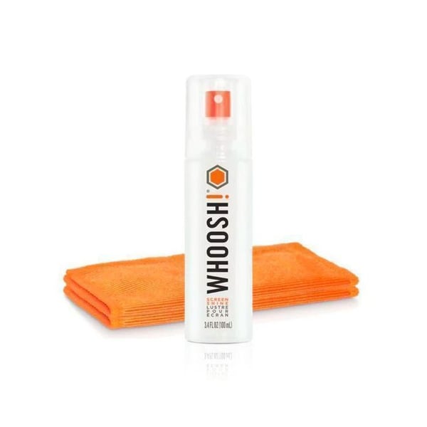 WHOOSH – Kit Screen Shine Go XL, Skärmrengöring 100 ml, TV, PC, Mac, Bil, LCD, LED, OLED, Utan Alkohol