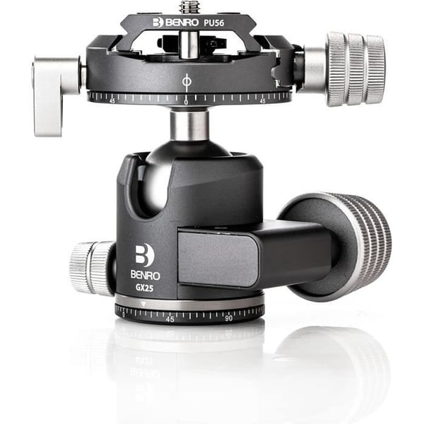 Sfärisk huvud - Benro - GX25 - Aluminium - Dubbel panoramaläge - 25 kg lastkapacitet