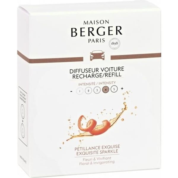 Bildiffusor Refill - Maison Berger - 6426 - Utsökt Sparkle - Vit - 2 doftkeramik