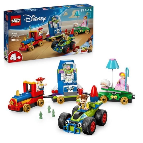 LEGO Disney och Pixar 43264 Festtåget och RC-bilen Toy Story - Leksak från 4 år