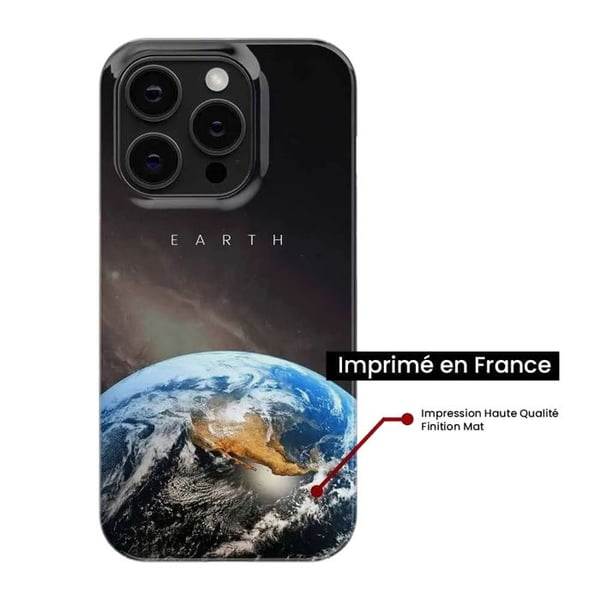 Tryckt silikonfodral som är kompatibelt med Apple iPhone 15 Earth