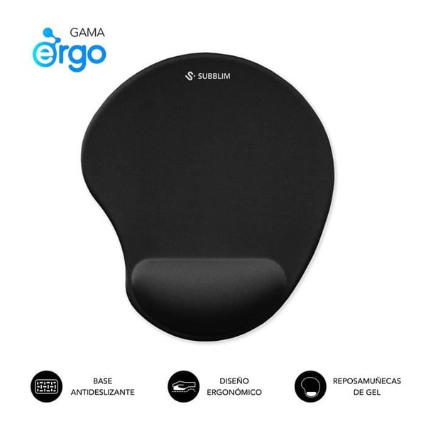 Ergonomisk musmatta - SUBBLIM - Kylig gelhandledsstöd - Ultra mjuk Lycra-yta