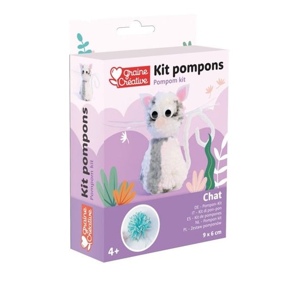 Pompom Kit - Kattunge - 9 x 6 cm