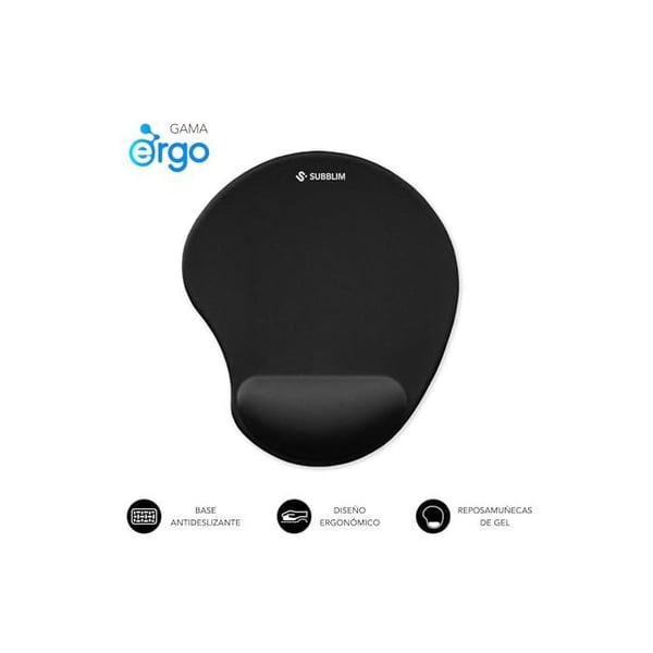 Ergonomisk musmatta - SUBBLIM - Kylig gelhandledsstöd - Ultra mjuk Lycra-yta