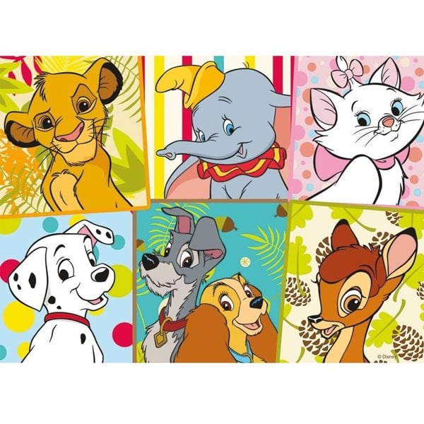 Puzzle - NATHAN - Mine yndlings Disney dyr - 45 brikker - 36 x 26 cm - Til børn fra 5 år