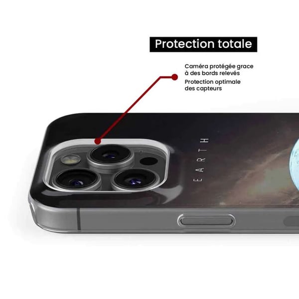 Tryckt silikonfodral som är kompatibelt med Apple iPhone 15 Earth
