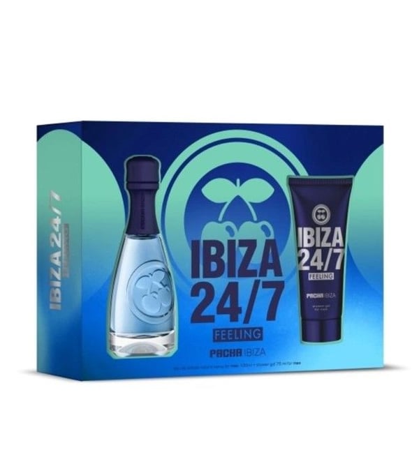 Kit Eau de Toilette - PACHA IBIZA - Felling 24/7 - 100 ML - Duschgel 75 ML - För Män