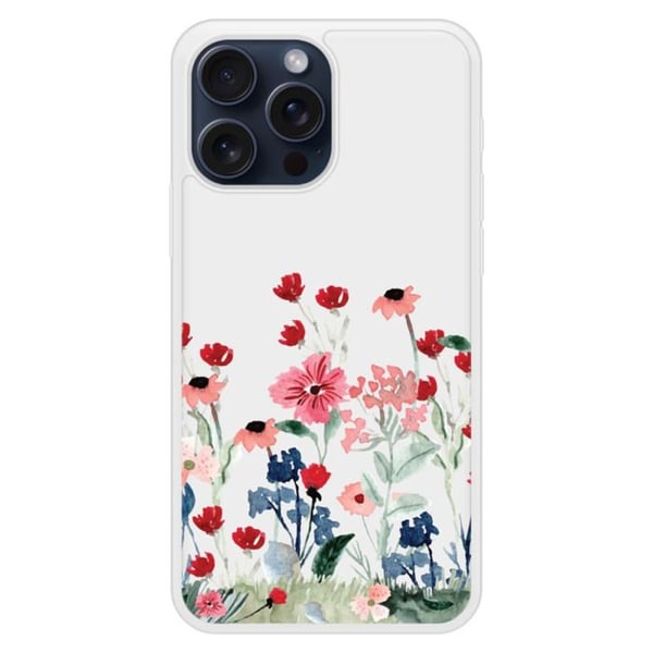 Siliconförstärkt trycksätt kompatibel med Apple iPhone 15 Pro Max Våren i blommor