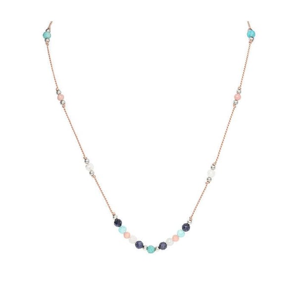 Halsband med amazonit, angelit, månsten och safir HE36K3S-LP