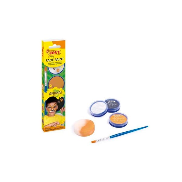 Barnmakeup - Jovi - Fodral med 3 flaskor - 8 ml per flaska - Vit, Orange, Svart