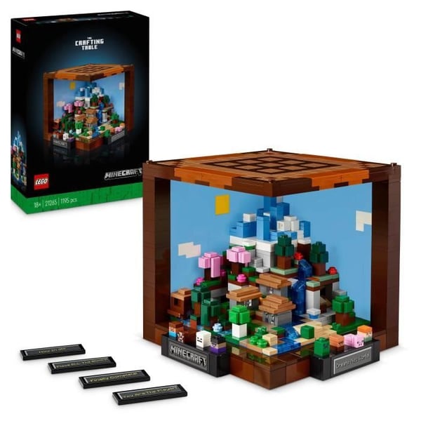 LEGO® Minecraft® 21265 Arbetsbänken - Bygg- och utforskningsset - Present till vuxna