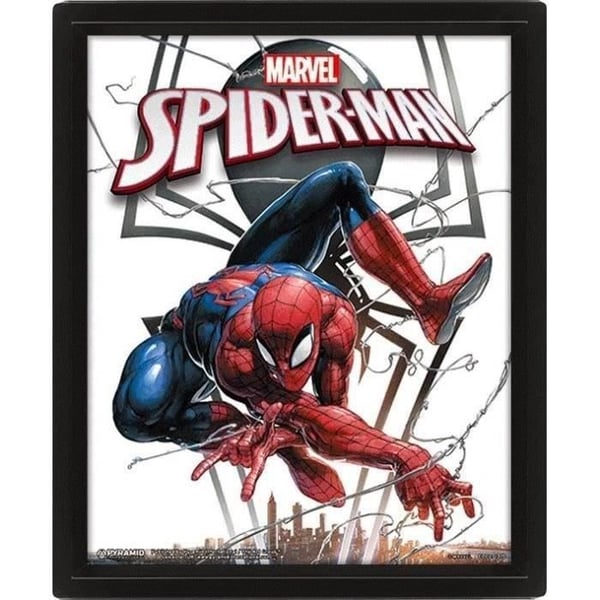 3D Lentikulär Affisch - MARVEL - Spiderman / Venom - 26x20 cm - Väggdekoration - Svart