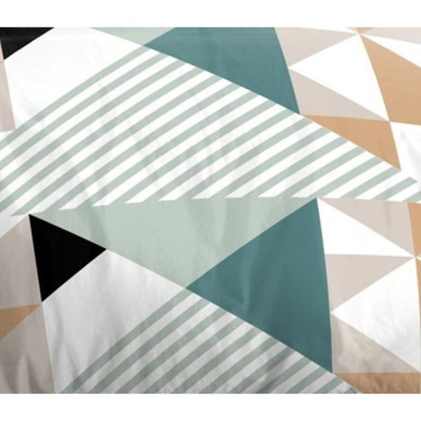 Sängkläder 3P "Louna" 260 x 240 cm Geo Turkos King size 100% Bomull