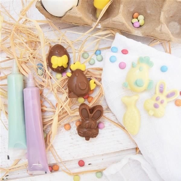 Silikonform - SCRAPCOOKING - Chococat till påsk - 12 avtryck av 6 olika former - 20.4x14.4x1cm
