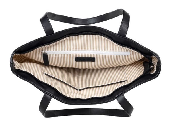 Säck shopper - TOM TAILOR - Suzi Zip Tote Bag L - Beige - 100% bomull - Zipad