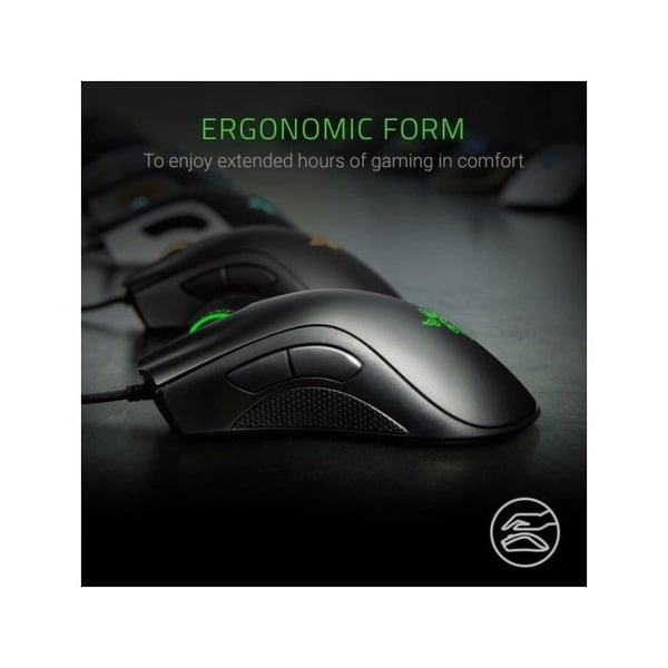 Pelihiiri - Razer - Deathadder Essential - 6400 DPI - Ergonominen - Langallinen