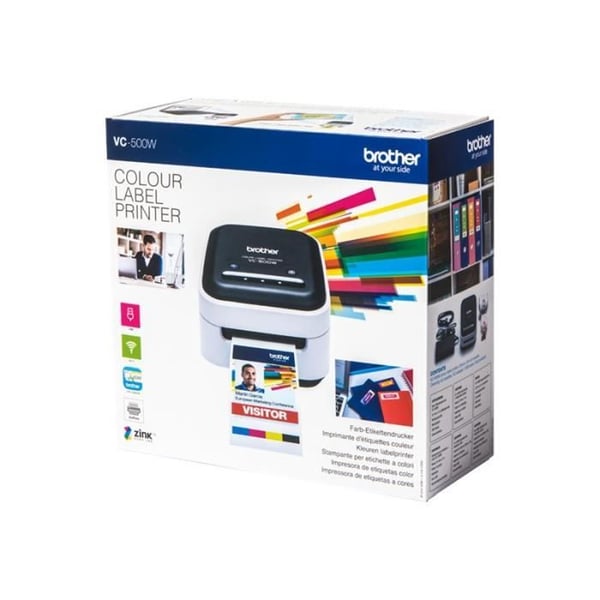 Etikettprinter - BROTHER - VC-500W - Färg - Inkluderar Wifi- och USB-gränssnitt