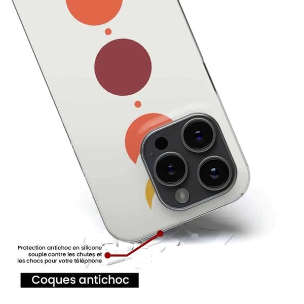 Tryckt silikonfodral som är kompatibelt med Apple iPhone 14 Plus Eclipse