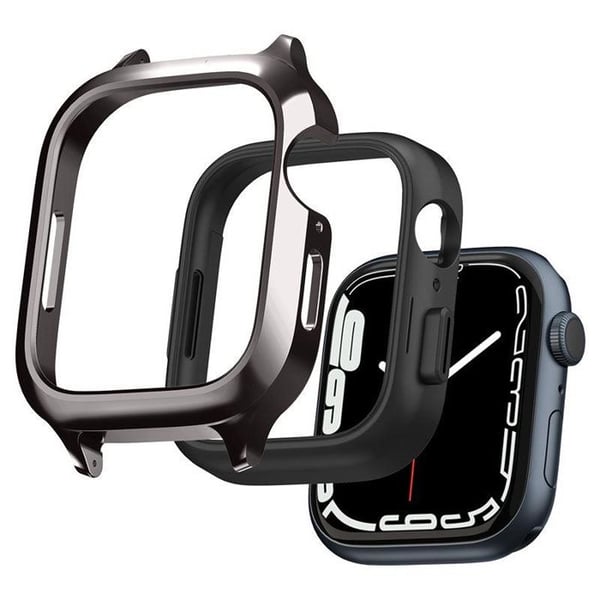 Metallarmband - SPIGEN - Metal Fit Pro - Grafit - Kompatibel med Apple Watch 44/45 mm - Optimal komfort
