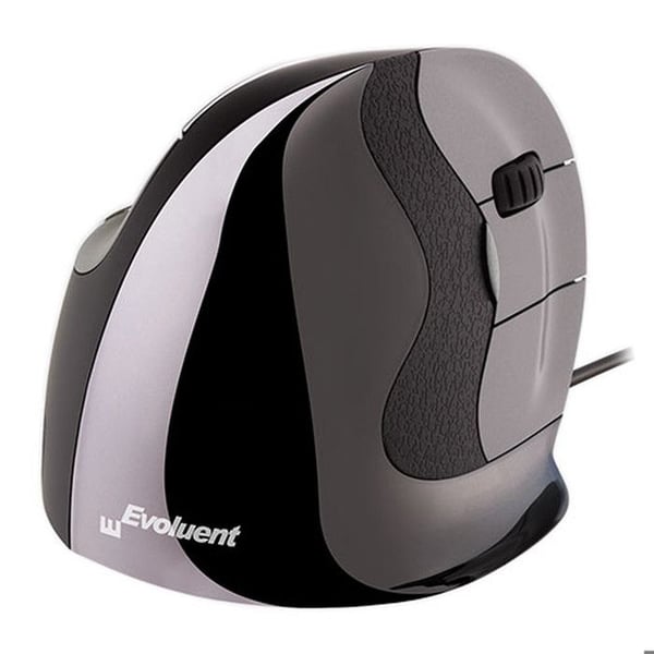 Ergonomisk mus - Evoluent - VerticalMouse D Medium - 2600 dpi - 5 programmerbara knappar - Högerhänt