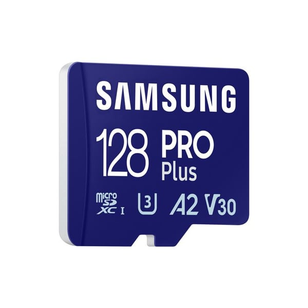 Hukommelseskort - SAMSUNG - Pro Plus - 128 Go - MicroSDXC - 180 Mo/s Læsning, 130 Mo/s Skrivning
