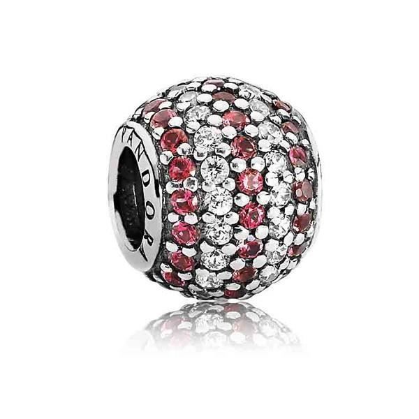Charm - PANDORA - 791172CZR - Silver 925 - Zirkoner - Röd