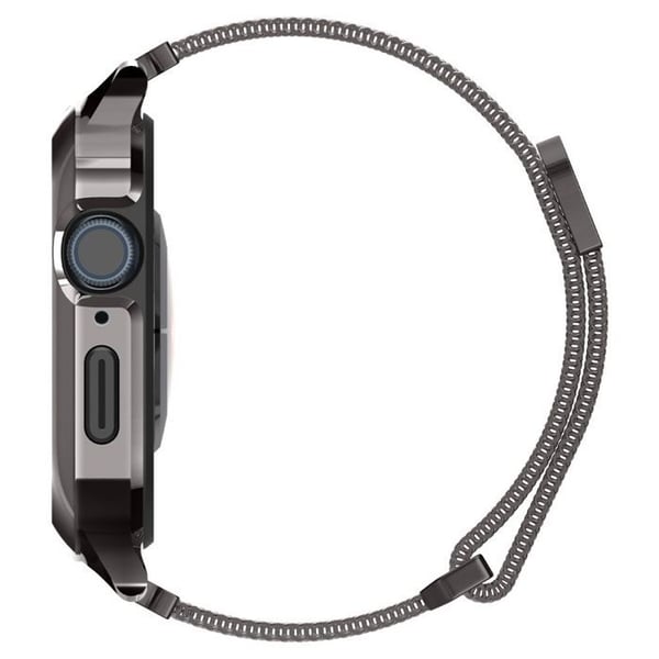 Metallarmband - SPIGEN - Metal Fit Pro - Grafit - Kompatibel med Apple Watch 44/45 mm - Optimal komfort