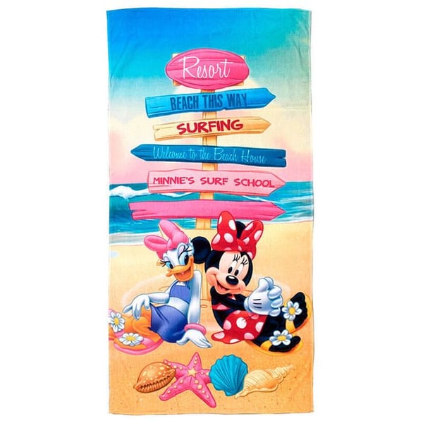 Disney Minnie flickas strandhandduk i bomull
