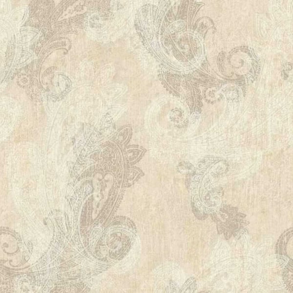 non-woven tapet 746433 barocktapet 53 x 1005 cm Rasch Indisk stil beige vit