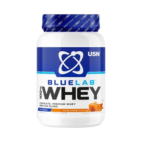 USN BlueLab 100% Whey Premium Protein, 908 g, saltad karamell