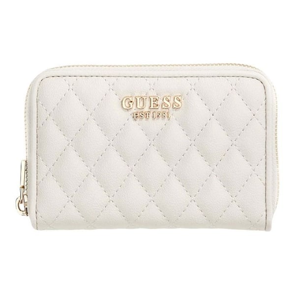 GUESS Plånbok kräm för damer - Atabey SLG Medium Zip Around Wallet Cream White 333097