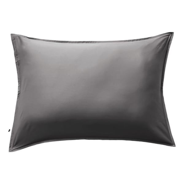 Örngott "Salomé" Bambuviskos 120 trådar/cm² - Salomé Granit - 50 x 70 cm platt quiltad volang