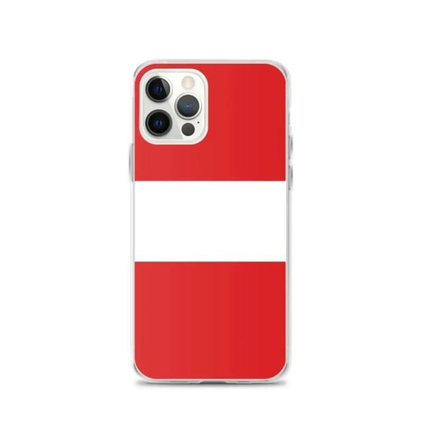Mobilskal - PIXELFORMA - Peru Flagga - Kompatibel med iPhone 12 Pro - Flexibel - Stötabsorberande