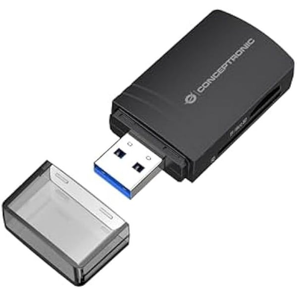 Kortläsare - CONCEPTRONIC - BIAN06B - USB-A till Micro SD/TF - Färg Svart - Kompakt