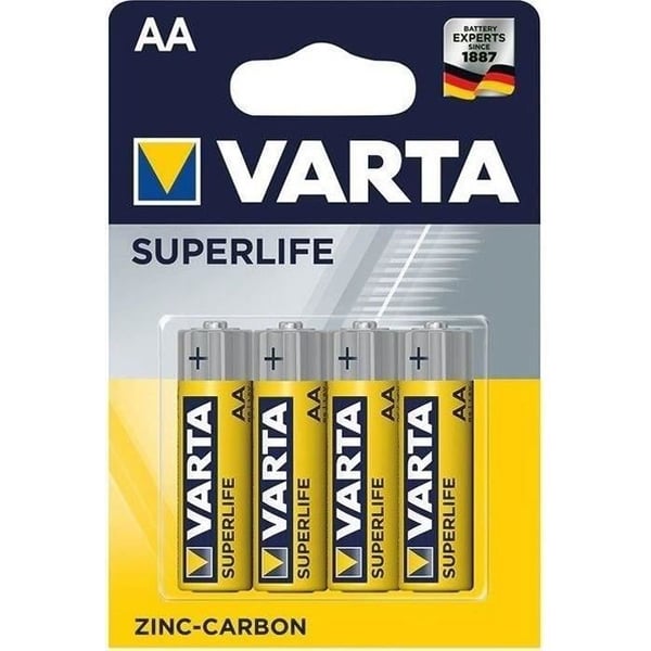 VARTA - Blisterpakning med 4 R6/AA saltvandsbatterier