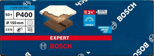 Slippsand - Bosch - 50 ark - Multihål - 150 mm