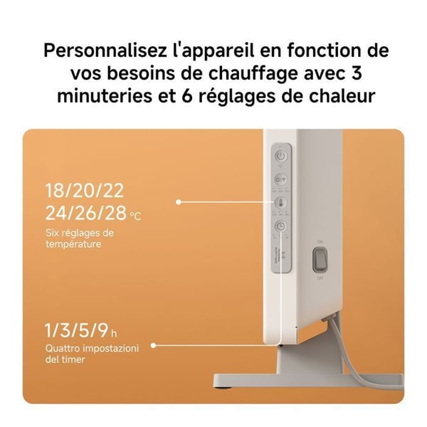 Värme - Xiaomi - DNQZNB05ZM - 2200W - El - Ansluten