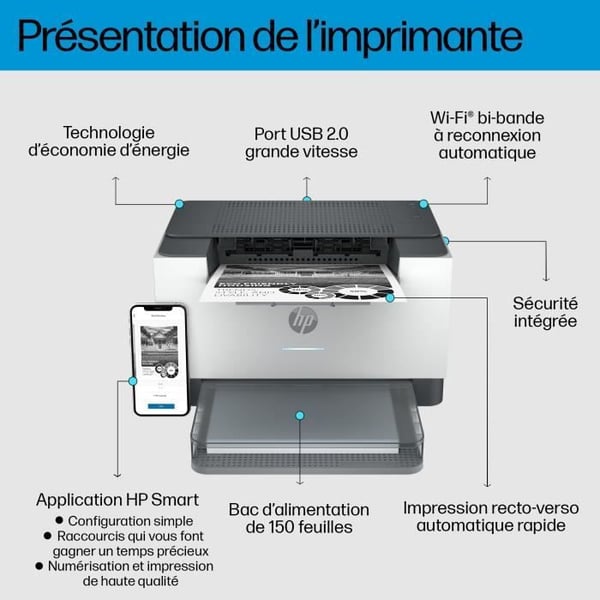 HP LaserJet M209dw monofunktions svartvitt laserprinter