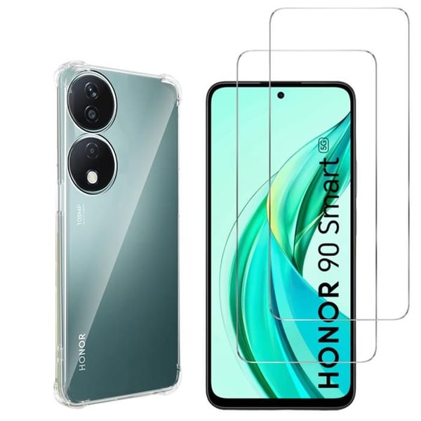 Chockskydd - Phonillico - Honor 90 Smart 5G - Mjuk silikon - Transparent - Förstärkt skydd