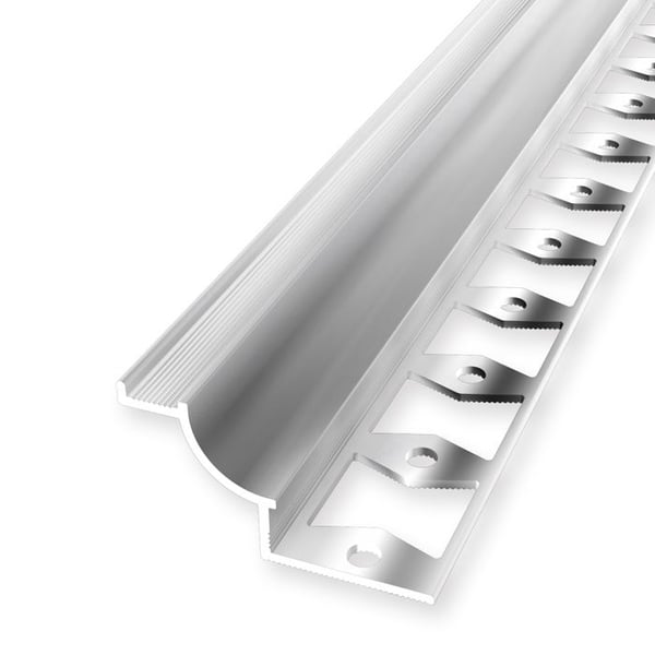 Väggkantprofil 8 x 40 x 2500 mm Ramhöjd 8 mm Hålat aluminiumprofil Küberit