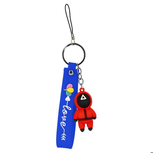 Drake Nyckelring Figur Figur Serie Koreanska Squid Game Silikon Armband Blå