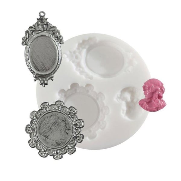 Graine Créative - Silikonform (mini) Cameo och ansikte