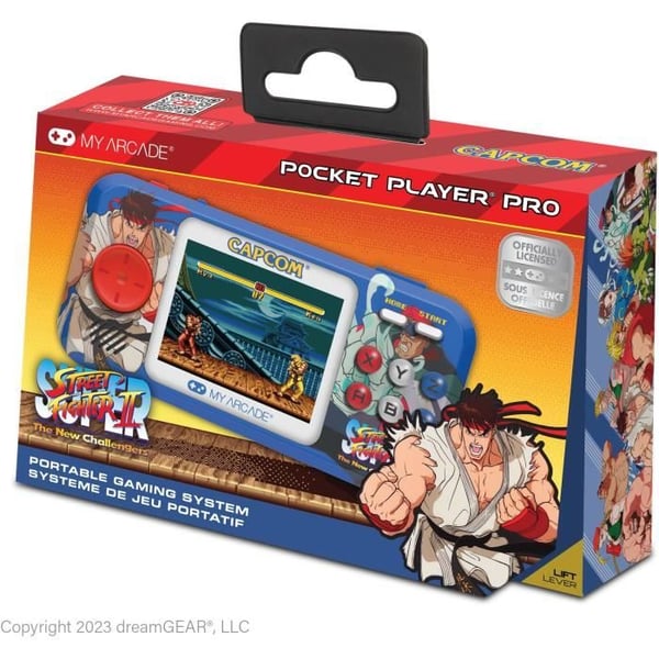 Konsol - Pocket Player PRO - Super Street Fighter II - 7 cm høj opløsning skærm