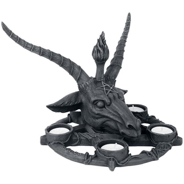 Nemesis Now Ljusstake Baphomet Ljusstake värmeljus svart- USED