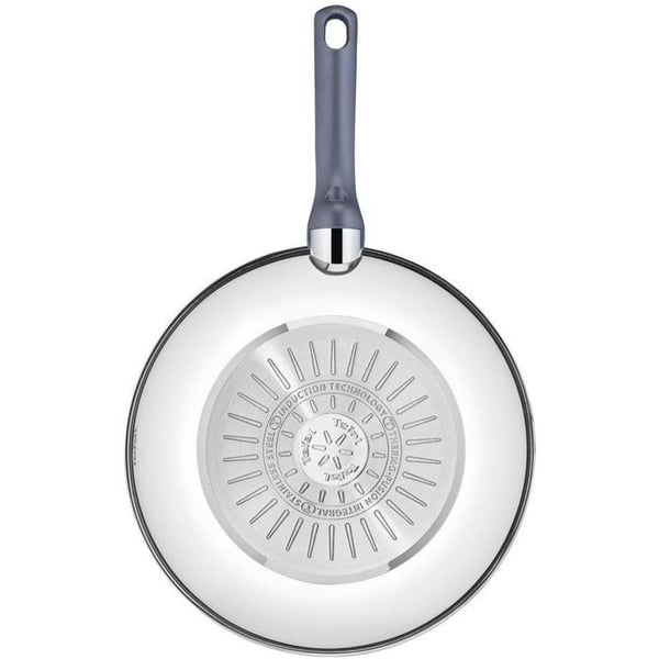 Wok - TEFAL - Daily Cook - Rostfritt stål - 28 cm - Lock ingår - Non-stick