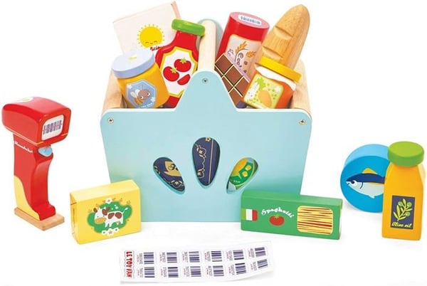 Legetøjsbutik i træ - LE TOY VAN - Scanner - Økologisk - Til børn fra 2 år og op - 12 produkter