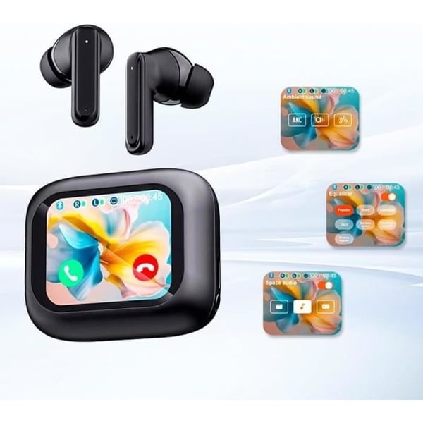 Trådlösa hörlurar - COOL - Cool Ambient - Touchskärm - Aktiv ANC - Powerbank