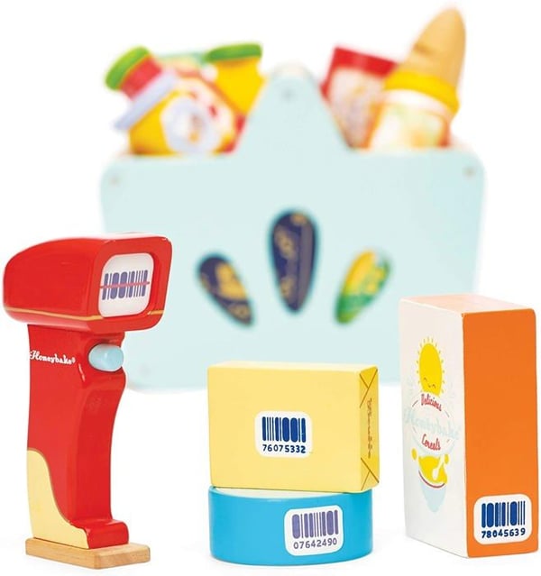 Legetøjsbutik i træ - LE TOY VAN - Scanner - Økologisk - Til børn fra 2 år og op - 12 produkter