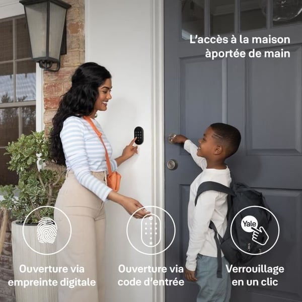 Forbundet tastatur - YALE - Biometrisk - Op til 10 brugere på tastaturet